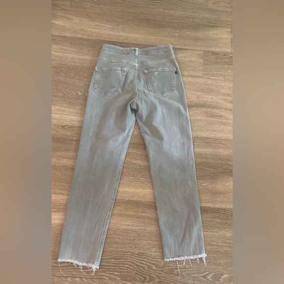 Pilcro Anthropologie Jeans Sz 28 The Vintage Straight Raw Hem High Rise Stretch - Picture 2 of 6